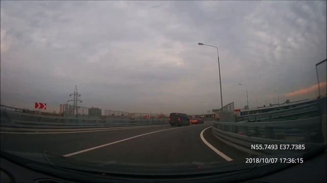 Driving In Moscow Agglomeration: Виноградово - Выхино-Жулебино - Текстильщики 07/10/2018 (timelapse