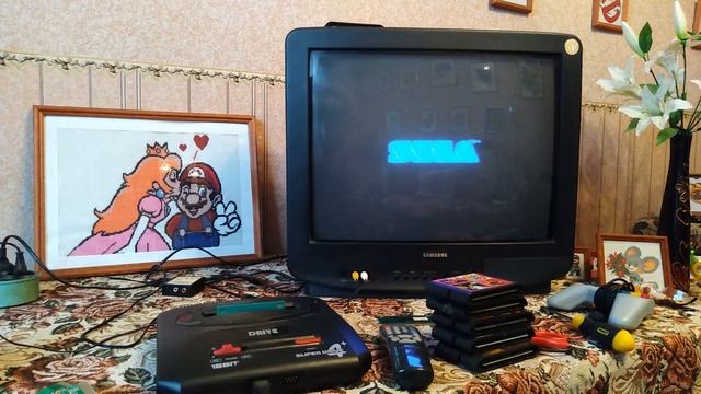 Олдскульный влог: Проверка Sega Super Drive 4 и картриджей для сеги