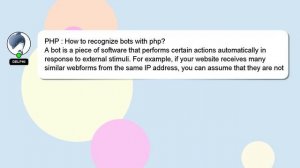 PHP : How to recognize bots with php?