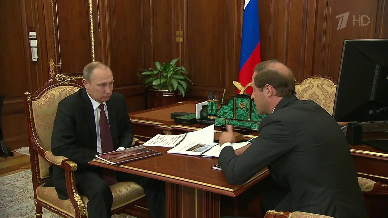 Развитие промышленности в России обсудил Владимир Путин с главой Минпромторга Денисом Мантуровым