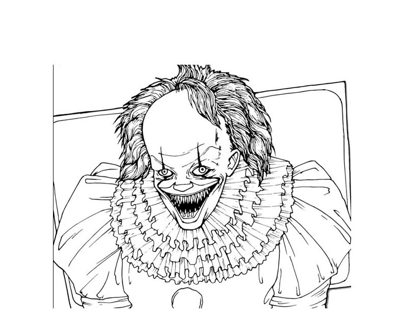 pennywise the clown coloring pages