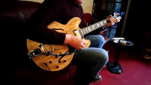 My Gibson ES-355 style kit built guitar. смотреть онлайн