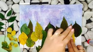 Аппликация из природного материала - "Осенний лес"