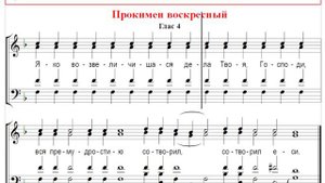 🎼 Прокимен воскресный, глас 4 (альт) Яко возвеличишася дела Твоя, Господи, вся премудростию...