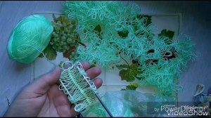 Вяжу на "вилке" накидку-плед