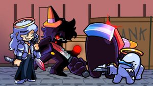 Human Impostor Kill (Double Kill But White and Black Impostor Vs White and Black Impostor Human)