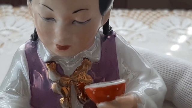 ""Маленькая хозяйка" дулево, 1956 год. Фарфоровая статуэтка СССР. смотреть онлайн