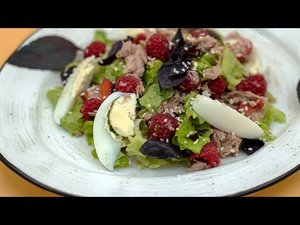 Салат из тунца и клубники. Кухня Испании.