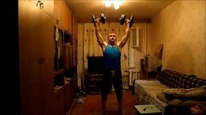 Крест с гантелями. Iron cross with dumbbells.