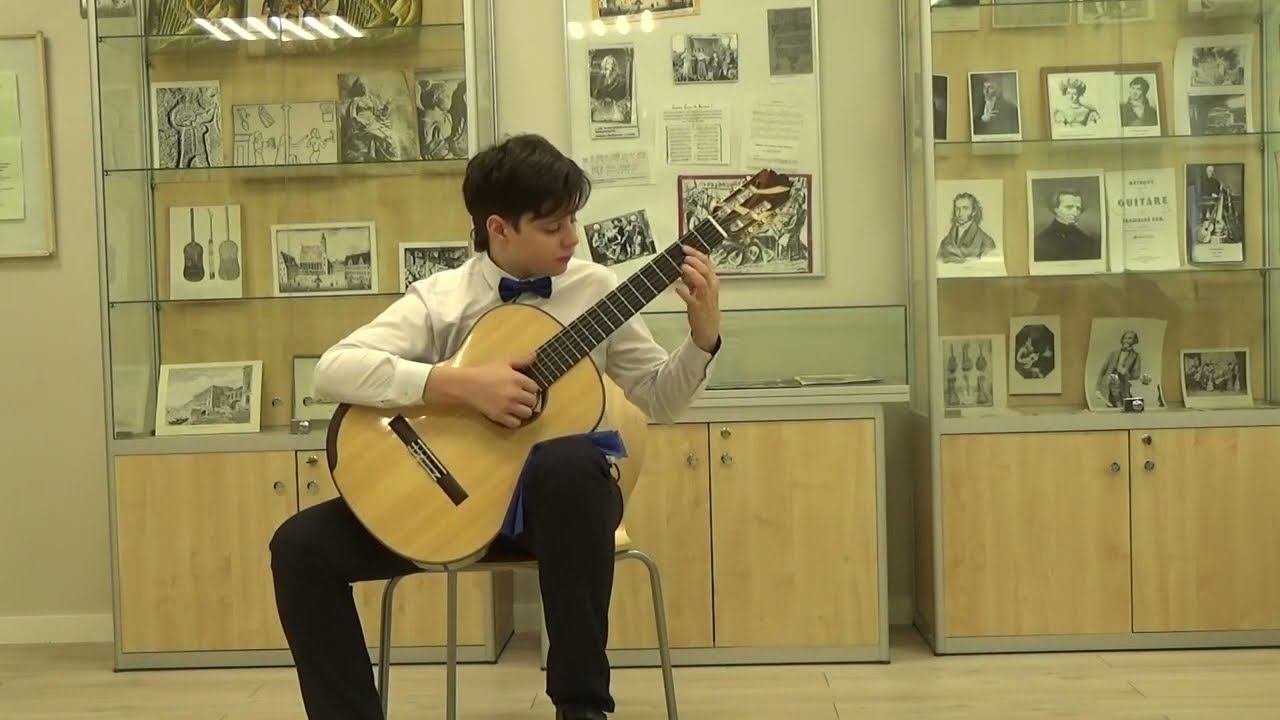 Н. Паганини Grand Sonata III часть  Andantino Variato