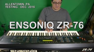 Ensoniq ZR-76 - Sound Demo - Allentown, PA