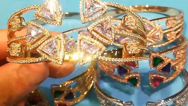 Роскошное модное, блестящий браслет в стиле бохо, женский треугольный с фианитами, высокое качество смотреть онлайн