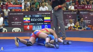 BRONZE WW - 49 kg: L. YEPEZ GUZMAN (ECU) v. L. ALMEYDA FONC (COL)