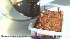 Маринованная свинина на сковороде. В сладком соусе .