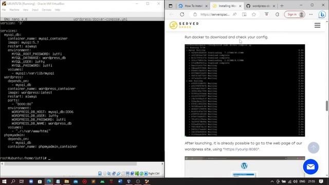 Demo Implementasi WordPress dan phpmyadmin menggunakan docker compose 20.04 смотреть онлайн