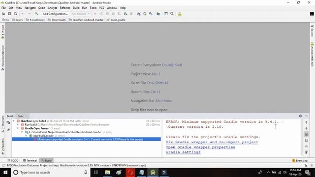 Import Github project to android studio..