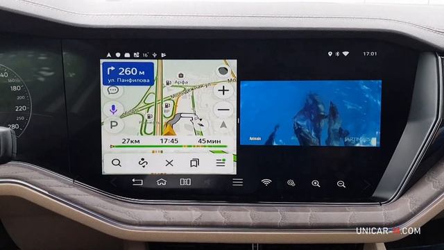 VW Touareg (2018-) c монитором 15 дюймов и блок навигации с ОС Android 8.1.0.mp4
