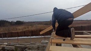 Крыша 6х6 СНТ Хвойное 1.1 - Монтаж стропильной системы вальмовой крыши