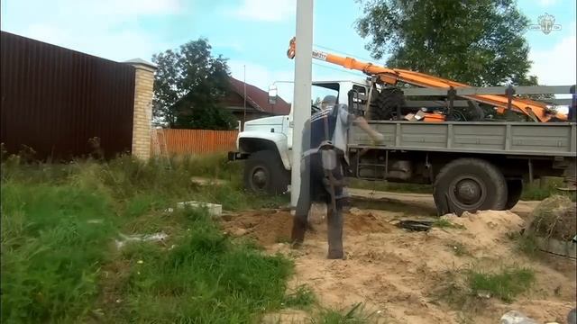 Установка одностоечной опоры с контуром заземления и монтажом щита учета смотреть онлайн