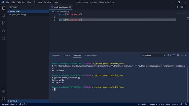 Print Function in Python