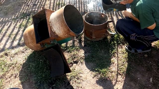 Самодельная буржуйка из газового баллона. ч 2. смотреть онлайн