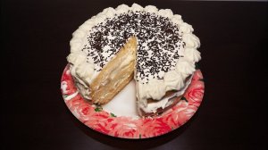 ♨️Вкусный бисквитный торт со взбитыми сливками в мультиварке, рецепт торта #рецепты для мультиварки