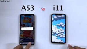 SAMSUNG A53 vs iPhone 11 - Speed Test