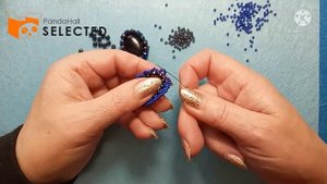 Как обшить кабошон бусинами#PandaHall