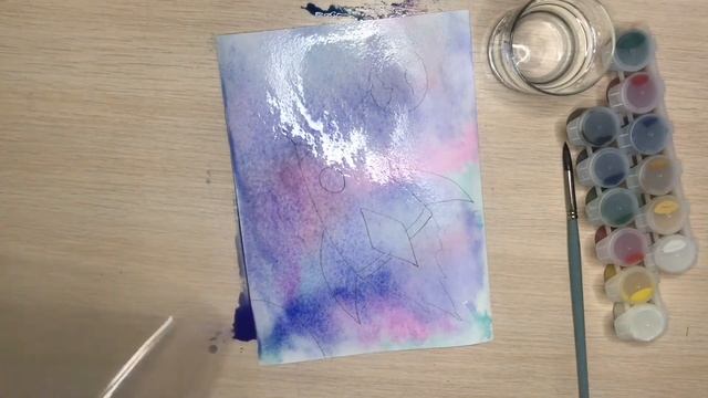 Нетрадиционная техника рисования фломастеры и вода. Ракета в космос. смотреть онлайн