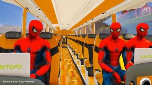 Мультфильм про цветные мотоциклы и Человек паук с Супергероями Учим Цвета с Человек Паук