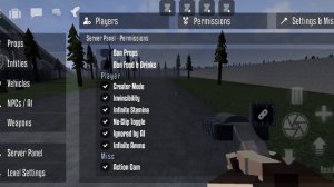 как отключить на серваке ноуклип и бессмертие и горемод