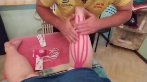 Дренажное тейпирование голени при отёчности. Сергей Бобин.