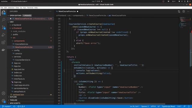 NestJS/React EP15 - ใช้ Formik ในการจัดการกับฟอร์มและตรวจสอบความถูกต้องข้อมูลที่ frontend смотреть онлайн