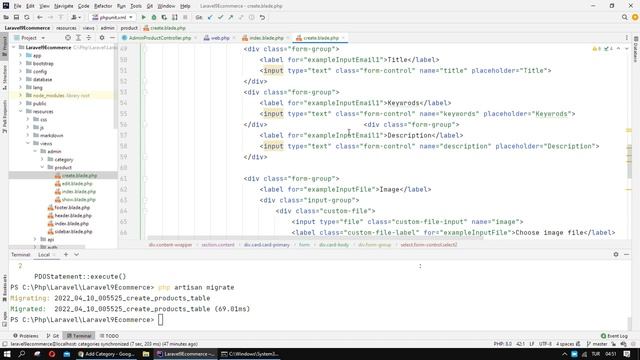 18 Laravel Product Migrate Create List Edit Update