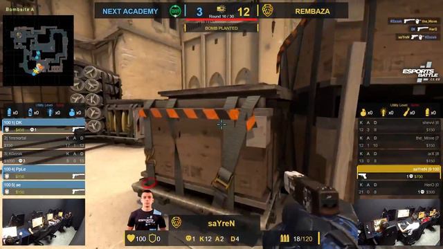TOP-5 HIGHLIGHTS ESportsBattle CS:GO #6 | НИНДЗЯ-ДИФУЗ | КЛАТЧ 1 в 4