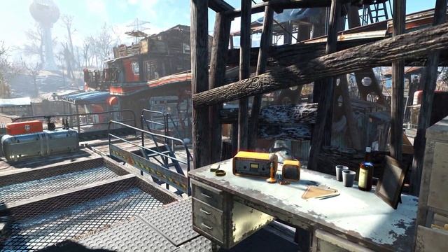 Fallout 4 - Red Rocket Truck Stop Settlement Build Tour смотреть онлайн