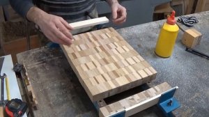 Изготовление торцевой разделочной доски с хаотичным рисунком.