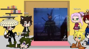 Реакция персонажей наруто + Спрингтрап и Киба Учиха на Спригтрапа тик ток /Гача лайф/