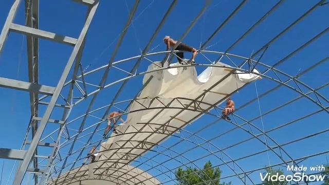 Тентовый , комбинированный ангар смотреть онлайн