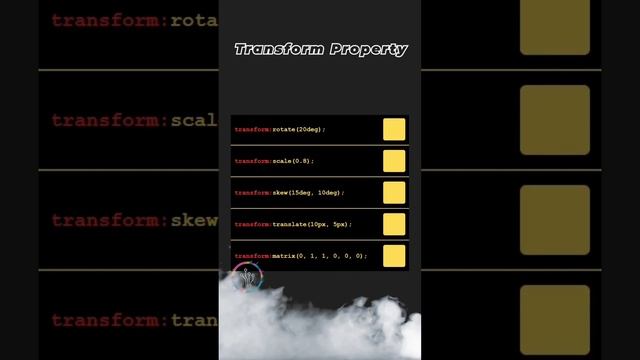 TRANSFORM PROPERTIES CSS
