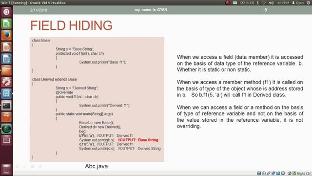 Inheritance in Java | #7 | Field Hiding in Java