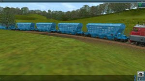 вл 80т 2069 с грузовым поездом в игре Trainz simulator 2012 на телефоне