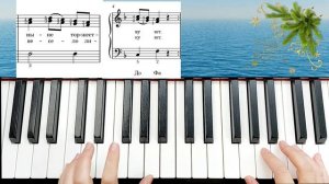 Рождественская Колядка Небо и Земля на Пианино Разбор для Начинающих