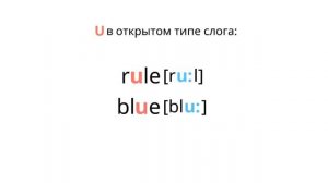 Учимся читать букву U в открытом типе слога