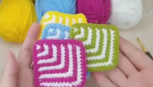 Красивый новый мотив крючком тунисским вязанием - Вязание крючком для начинающих