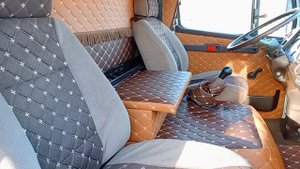 Mercedes 814, перетяжка салона. mp4