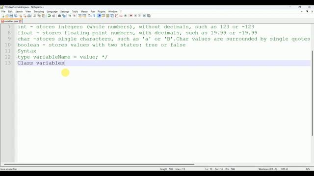 (04) JAVA Variables and DATA Types Explain | Create Variables | Use Variables in Java