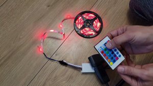 4$ Светодиодная лента 5 метров RGB + контроллер + дистанционный ИК пульт + блок питания = комплект