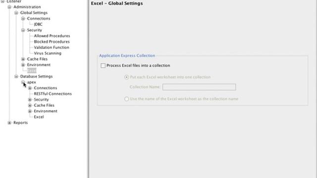 Oracle SQL Developer APEX Listener Admin
