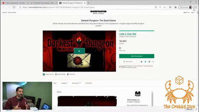 The Crabby Dice Kickstarter TalkRant ... Darkest Dungeon and Nova Aetas: Renaissance